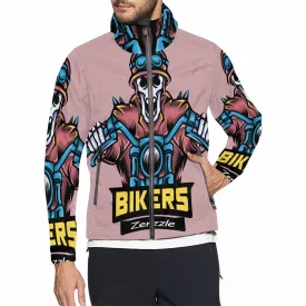 Men's Windbreaker printed skull moter biker