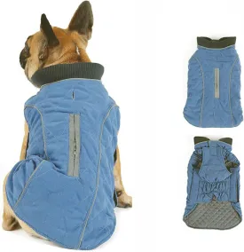 Morezi Dog Coat with Reflective strim, Winter Dog Jacket Water Resistant underbelly Warm Puppy Suit with Harness Hole - Suitable for French Bulldog, shitzu, Jack Russell Terrier - S - Blue