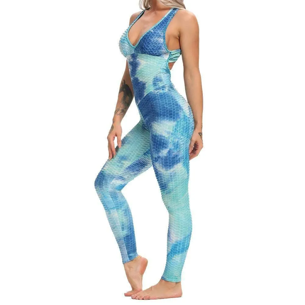 Multi-Color Backless Yoga Suit