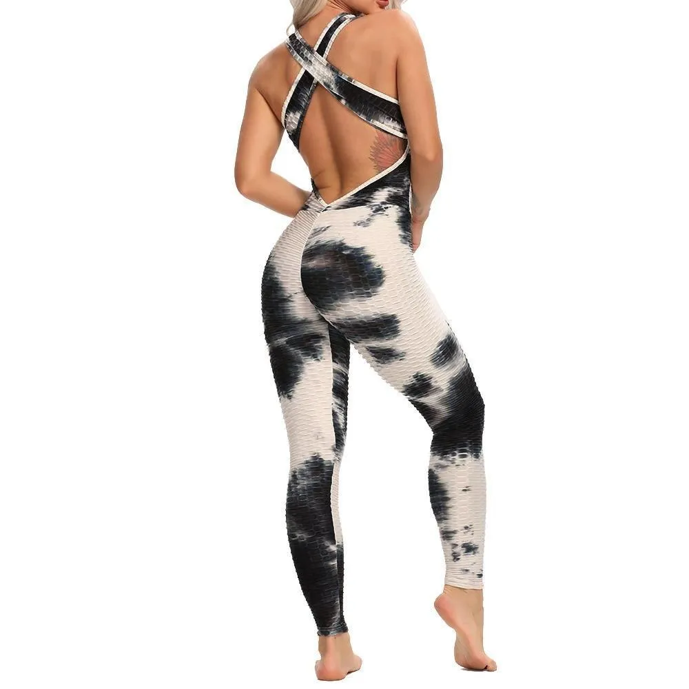 Multi-Color Backless Yoga Suit