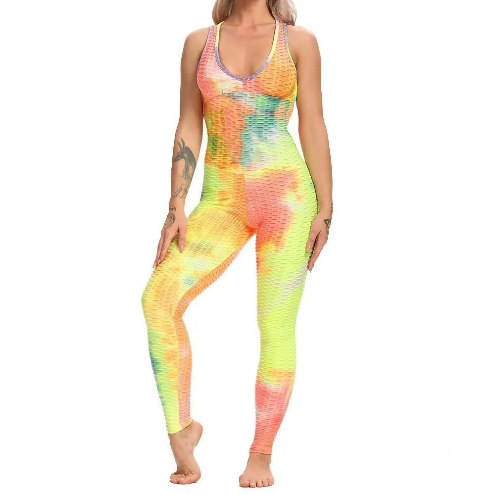 Multi-Color Backless Yoga Suit