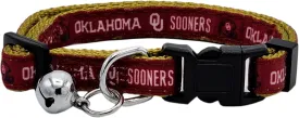 NCAA CAT Collar Oklahoma Sooners Satin Cat Collar College Sports Team Collar for Dogs & Cats. A Shiny & Colorful Cat Collar with Ringing Bell Pendant