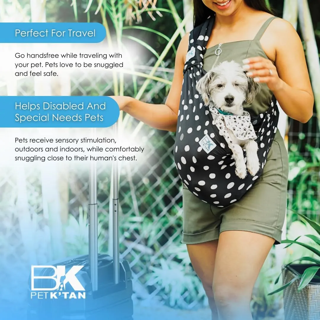 Pet K'tan Dog Sling Carrier: Hands Free for Small Dogs - #1 Pet Travel Accessory & Gift -Bond with New Puppy-Cats & Small Animals- Safe Durable Soft - Anti-Anxiety-Sized for the Human (see size chart)