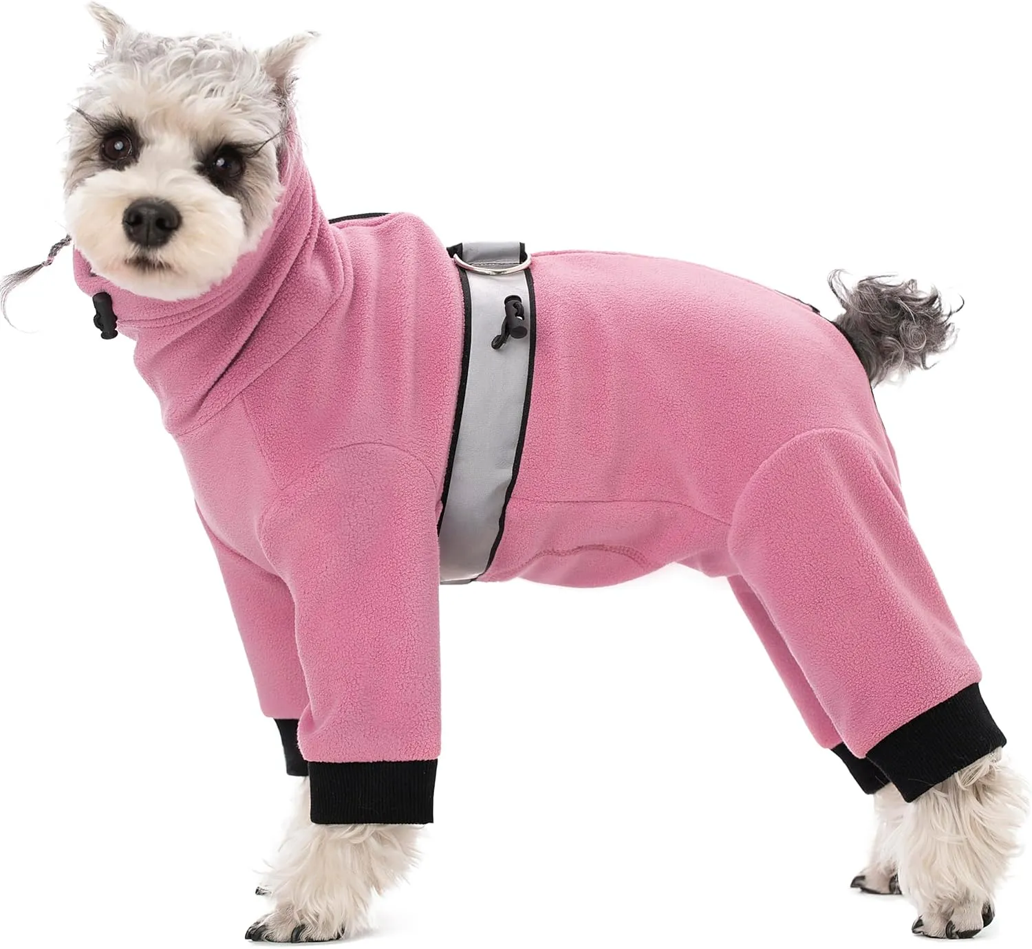 Polar Fleece Dog Coats for Small Medium Dogs, Winter Jacket Sweater Vest Bodysuit, Four-Legged Warm Clothes Pajamas