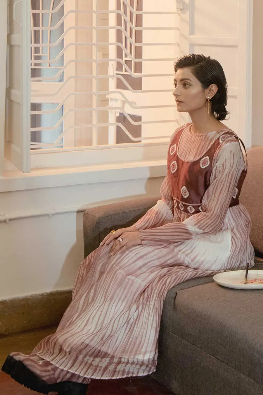 Roseate Bliss Shibori Dress