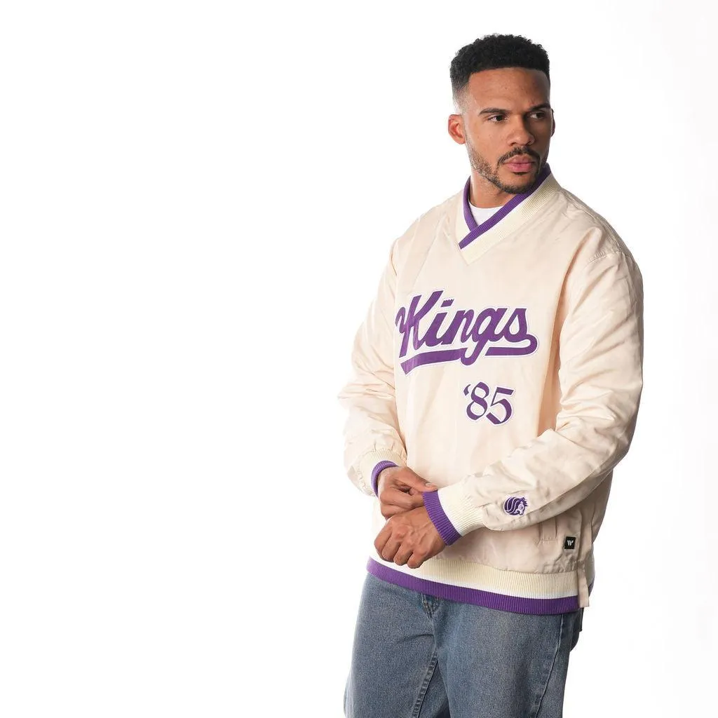 Sacramento Kings V-Neck Windbreaker - Cream