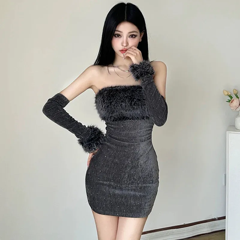 Vvsha Laynie Patchwork Tube Top Dress