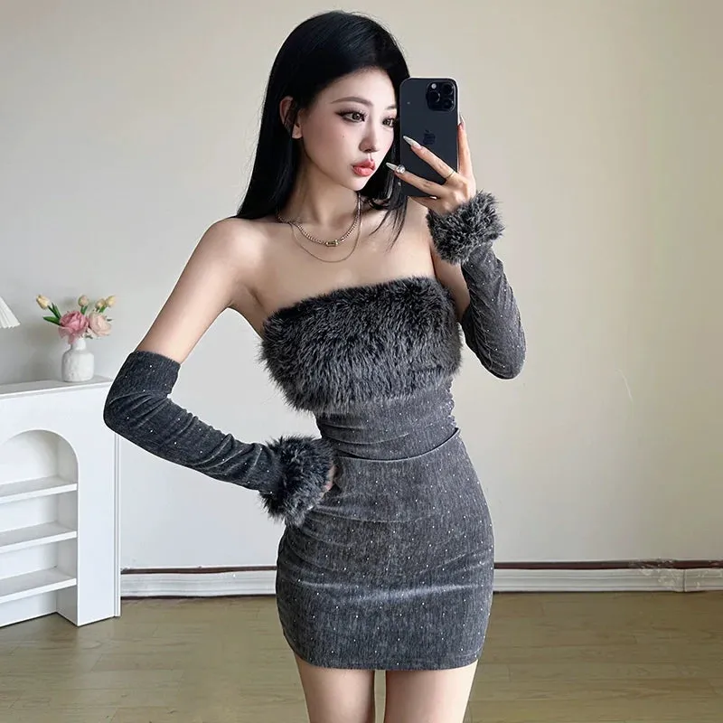 Vvsha Laynie Patchwork Tube Top Dress