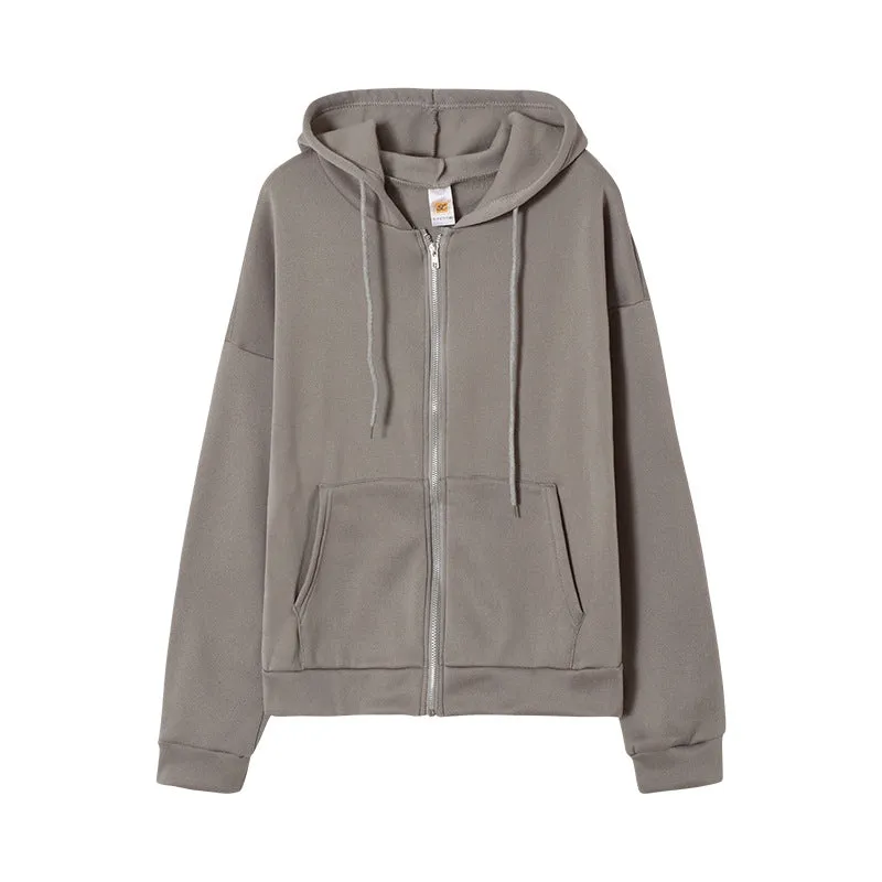 Women Oversized Sweatshirt Long Sleeve Zip Up Hoodies