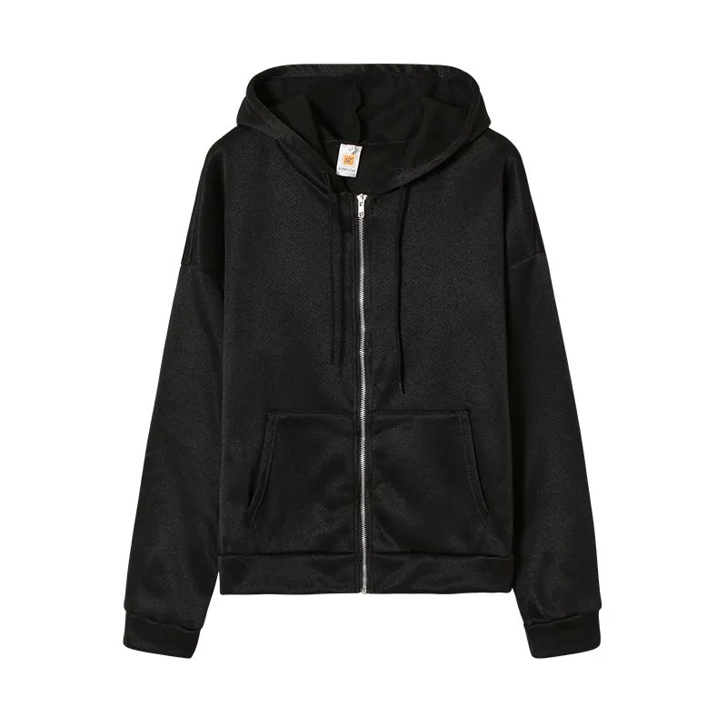 Women Oversized Sweatshirt Long Sleeve Zip Up Hoodies