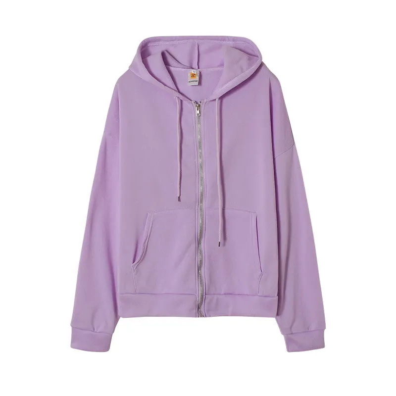Women Oversized Sweatshirt Long Sleeve Zip Up Hoodies
