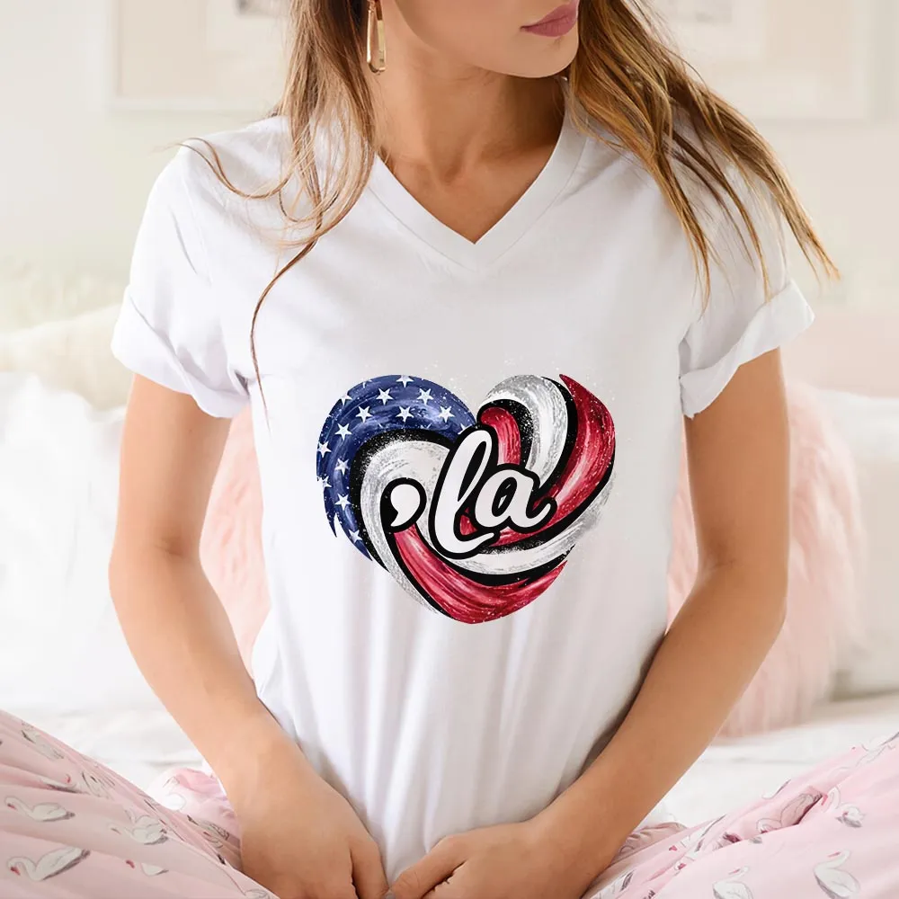 Women's V-neck T-shirt TSVW701