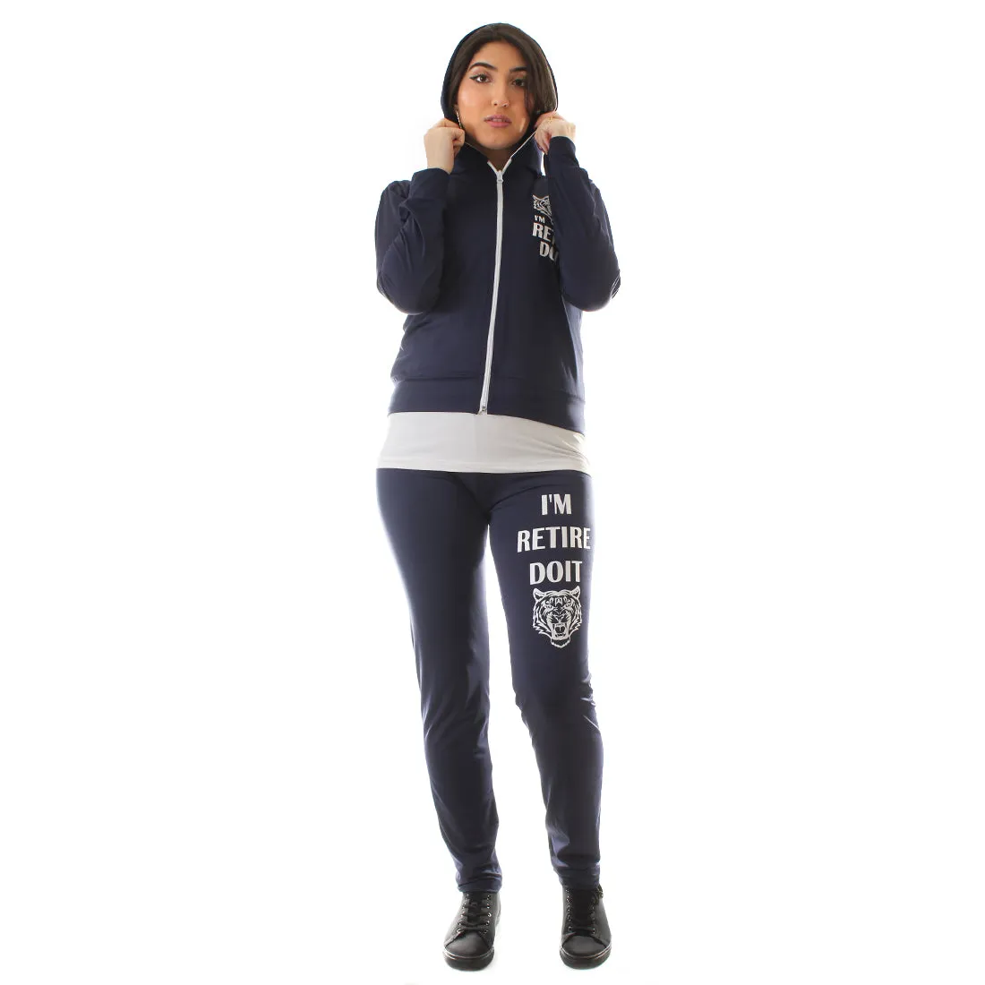 Women's Workout 3 Piece Set/ navy -6224