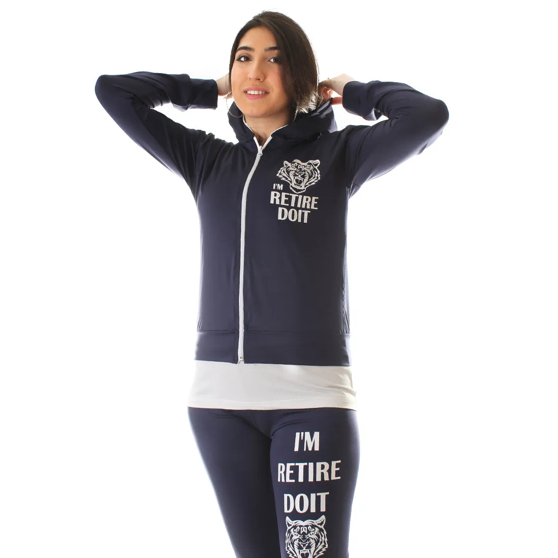 Women's Workout 3 Piece Set/ navy -6224