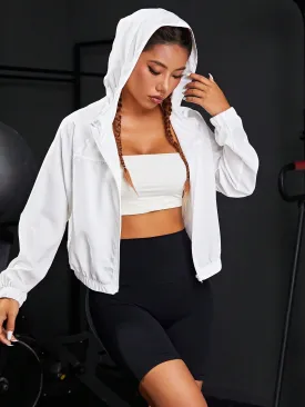 Yoga Basic Zip Up Hooded Sports Jacket